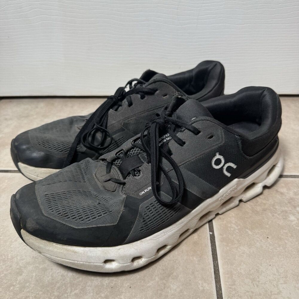 On Cloudrunner 2 Shoes Mens Size 9.5 Wide Black CloudTec Mesh Athletic Sneaker